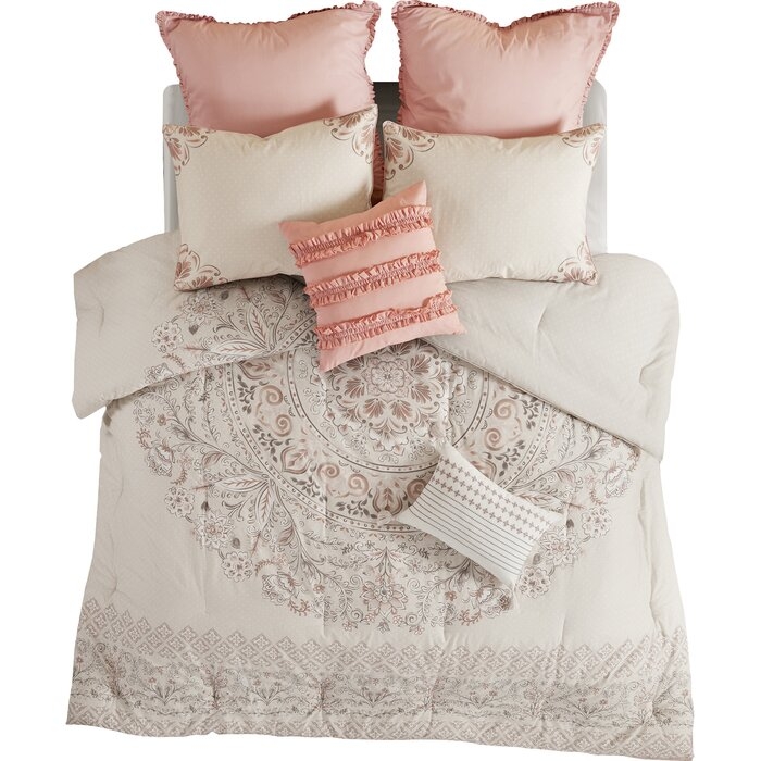 Guion Reversible Comforter Set - Blush - Image 0