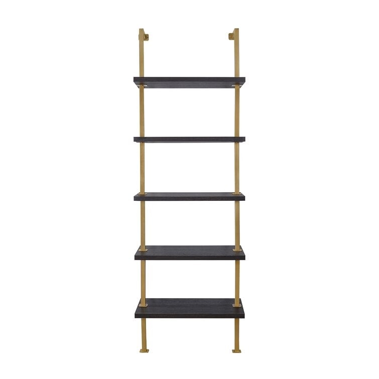 Mederos 72.5" H x 24" W Steel Ladder Bookcase - Image 0