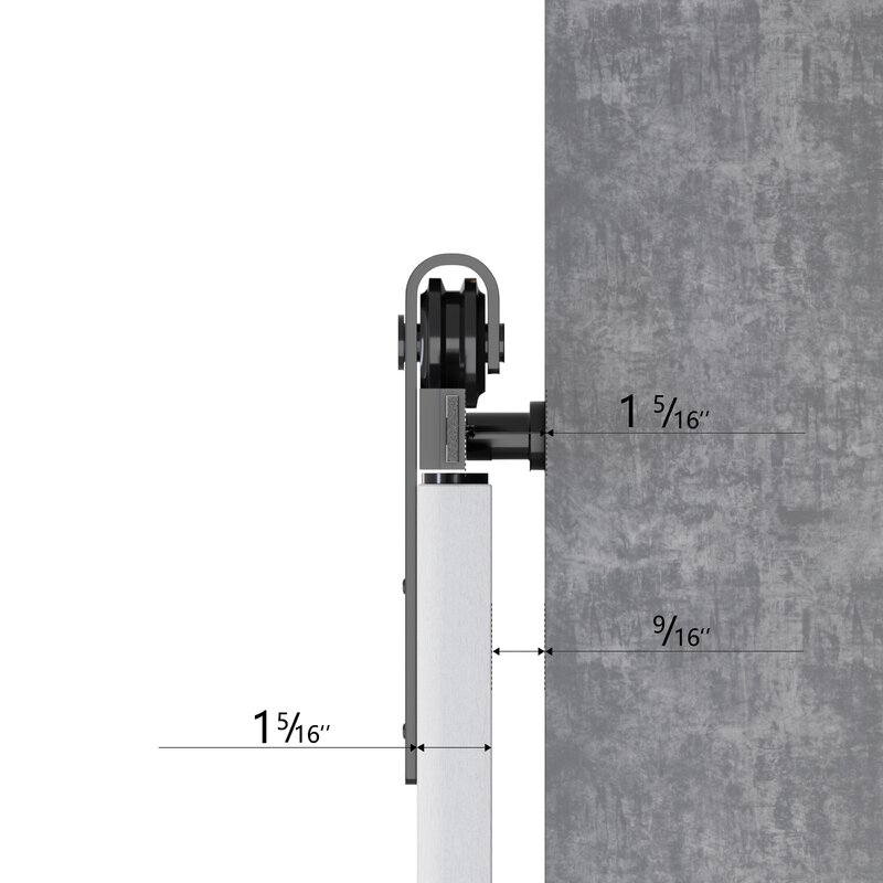 Paneled Ark Design II Barn Door with Installation Hardware Kit - Image 2