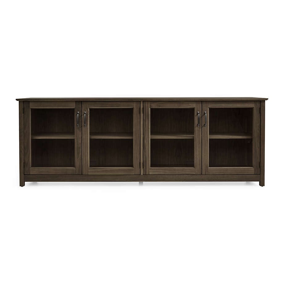 Ainsworth Walnut 85" Media Console with Glass/Wood Doors - Image 2