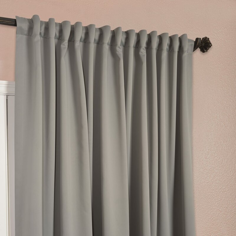 Aldreda Extra Wide Solid Room Darkening Thermal Rod Pocket Single Curtain Panel - Image 1