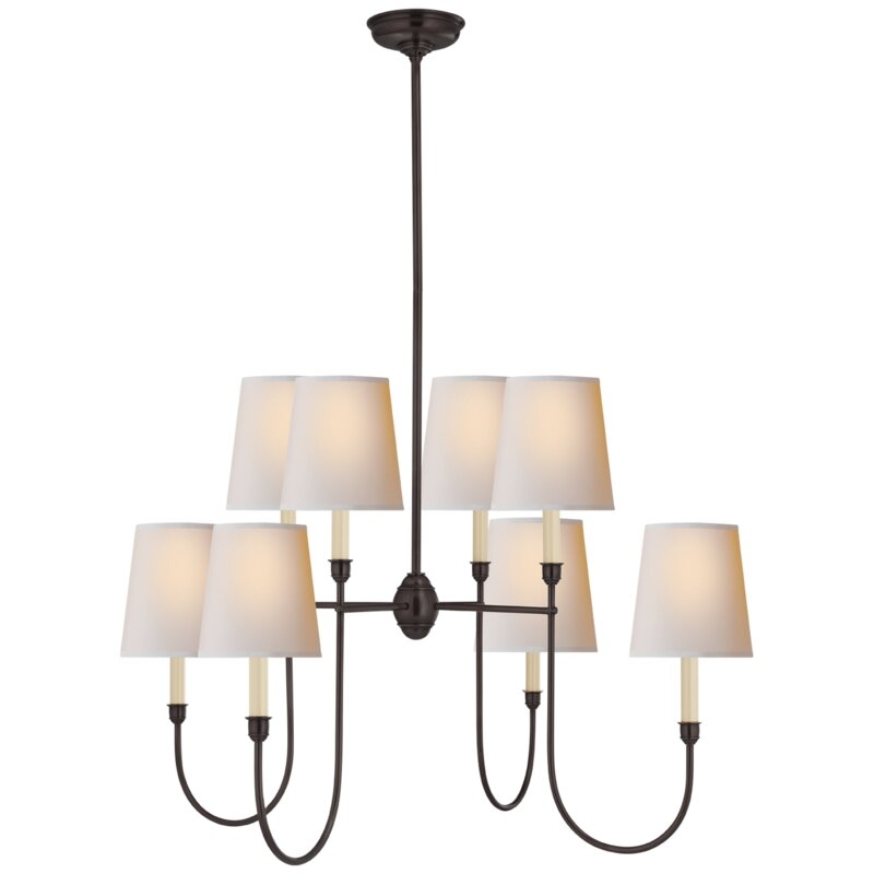 Visual Comfort Thomas O'brien 8 - Light Candle Style Tiered Chandelier Finish: Bronze - Image 0
