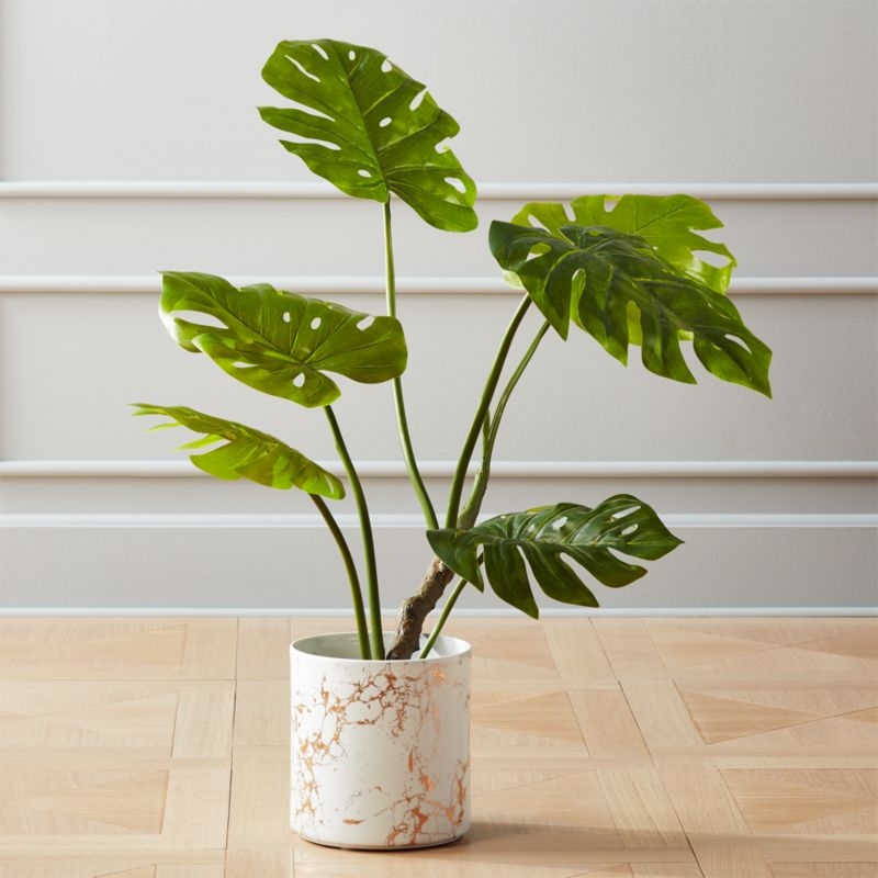 Faux Potted Monstera Plant - Image 3