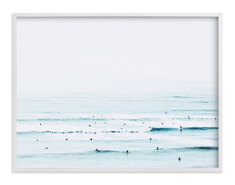 The Sunday Blues - 40 x 30, White Wood Frame - Image 0