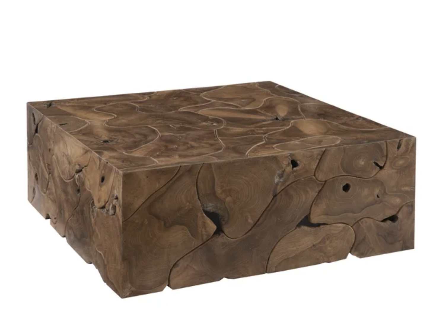 Phillips Collection Slice Solid Wood Block Coffee Table - Image 0