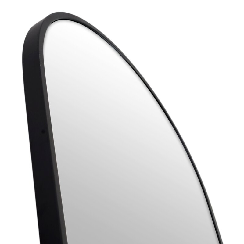 Pill Shape Stainless Steel Framed Mirror - Image 2