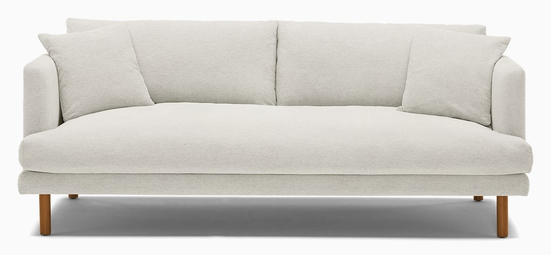 Lewis Sofa in Tussah Blizzard, Mocha and Cone Legs - Image 0