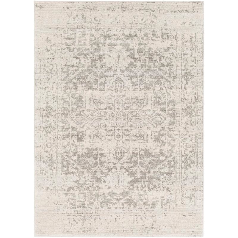 Hillsby Oriental Area Rug, Charcoal, Gray & Beige, 7'10" x 10'3" - Image 0