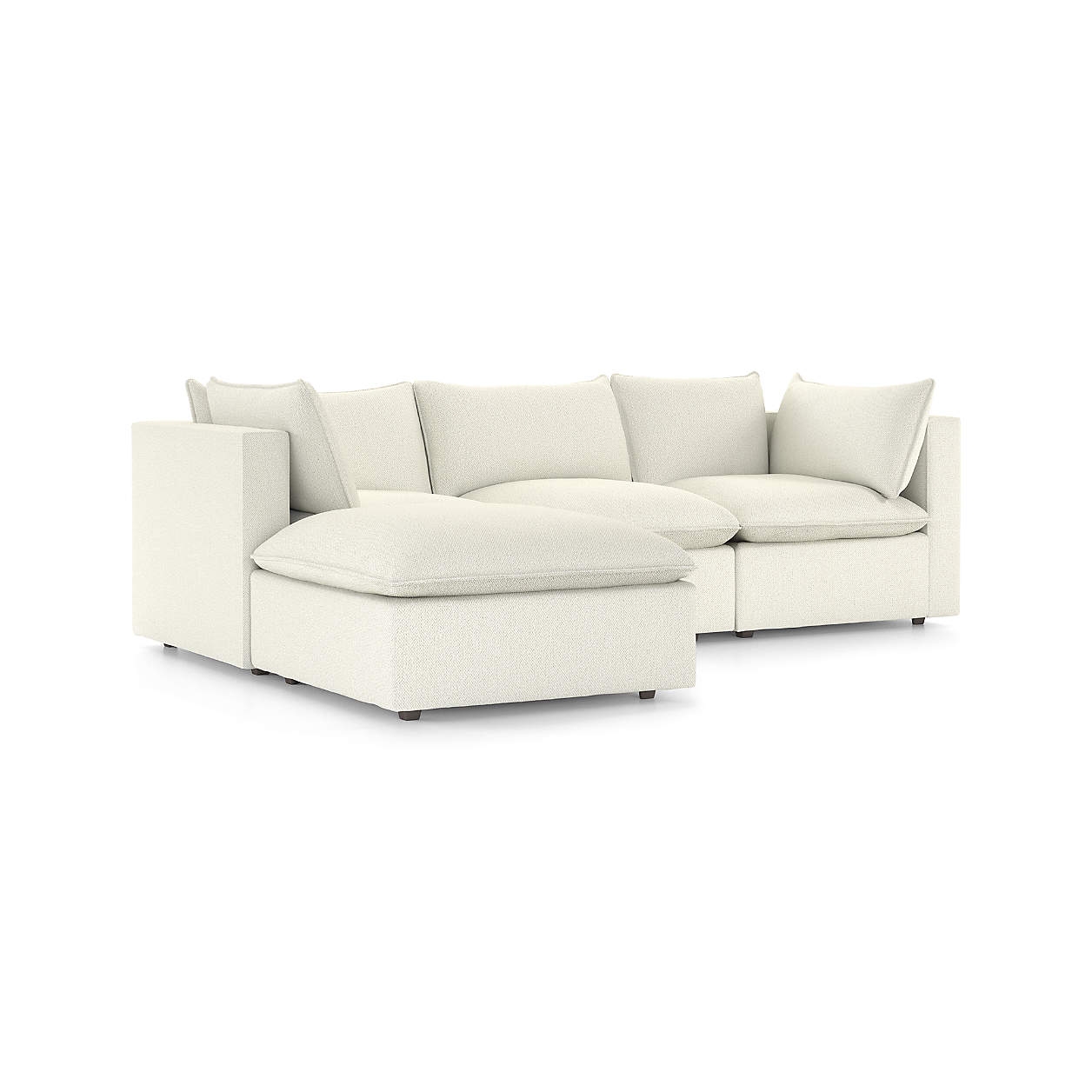 Lotus Deep 4-Piece Reversible Sectional with Ottoman - Image 1