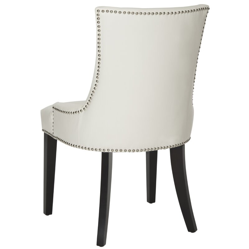 Carraway Upholstered Dining Chair/ Leather White / Set of 2 - Image 2