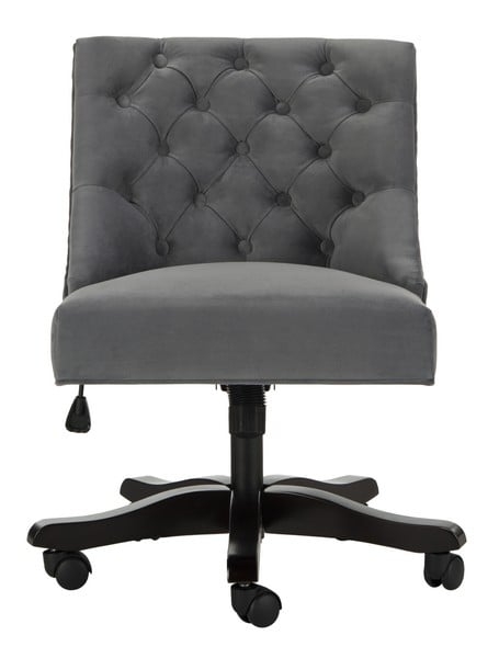 Soho Tufted Velvet Swivel Desk Chair - Grey - Arlo Home - Image 0