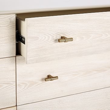 Modernist Wood + Lacquer 6-Drawer Dresser - Winter Wood - Image 2