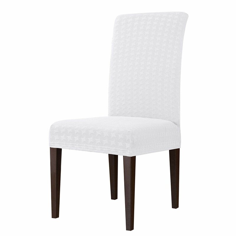 Paper Crane Jacquard Stretch Box Cushion Dining Chair Slipcover (Set of 4) - Image 0