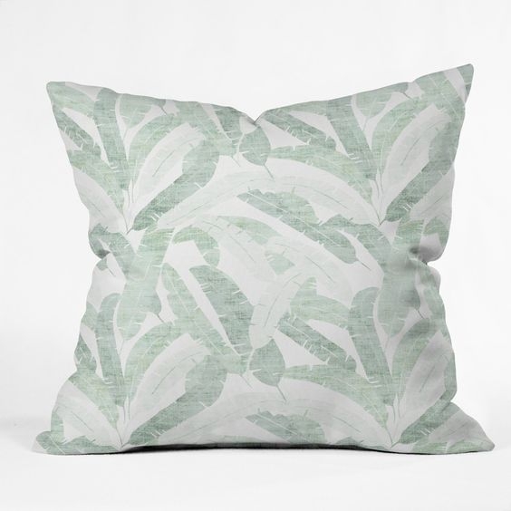 BANANA LEAF LIGHT Throw Pillow - 20" x 20" - Pillow Cover Only - Image 0