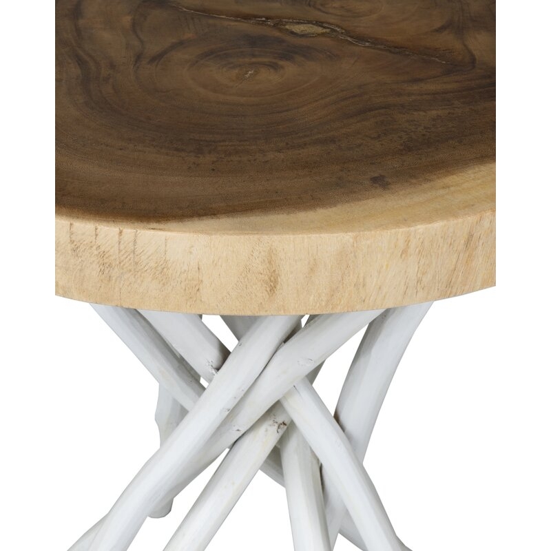 Selah 22'' Tall Solid Wood Tree Stump End Table - Image 2