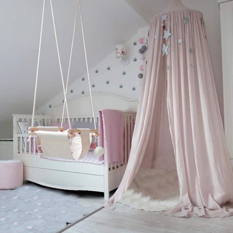 Kids Baby 100% Cotton Bed Canopy - Image 1