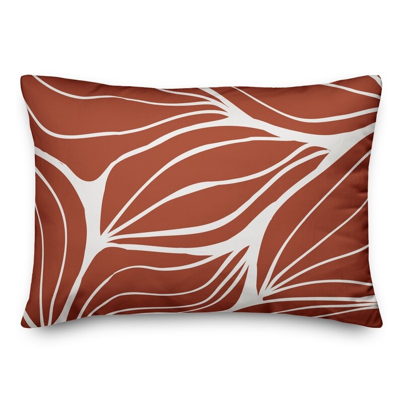 Weccacoe Indoor / Outdoor Floral Lumbar Pillow - Image 0