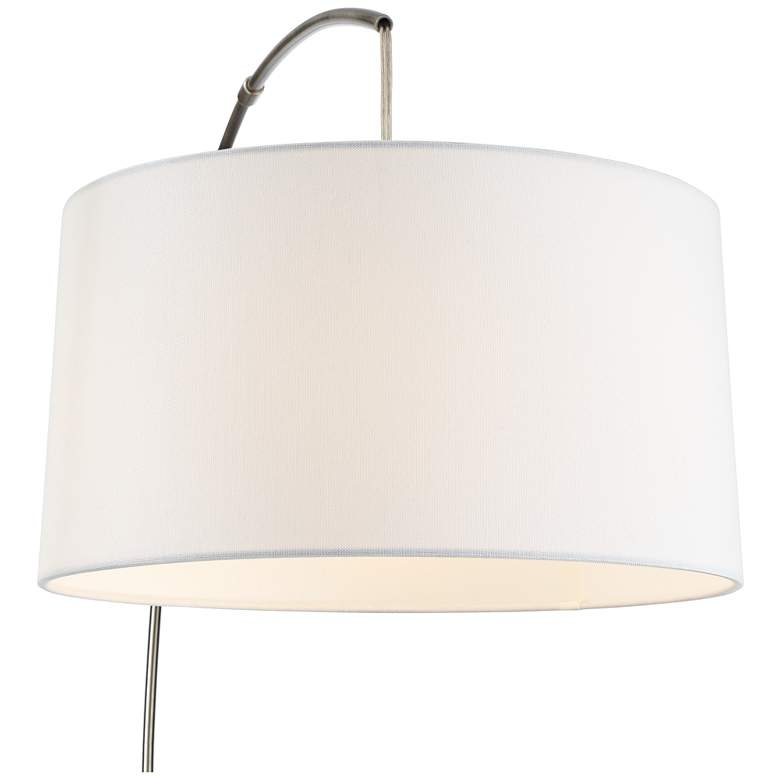 360 Lighting Cora 72" High Brushed Nickel Modern Arc Floor Lamp - Image 3