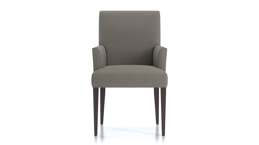Miles Upholstered Dining Arm Chair - Tobias, Gravel - Image 0