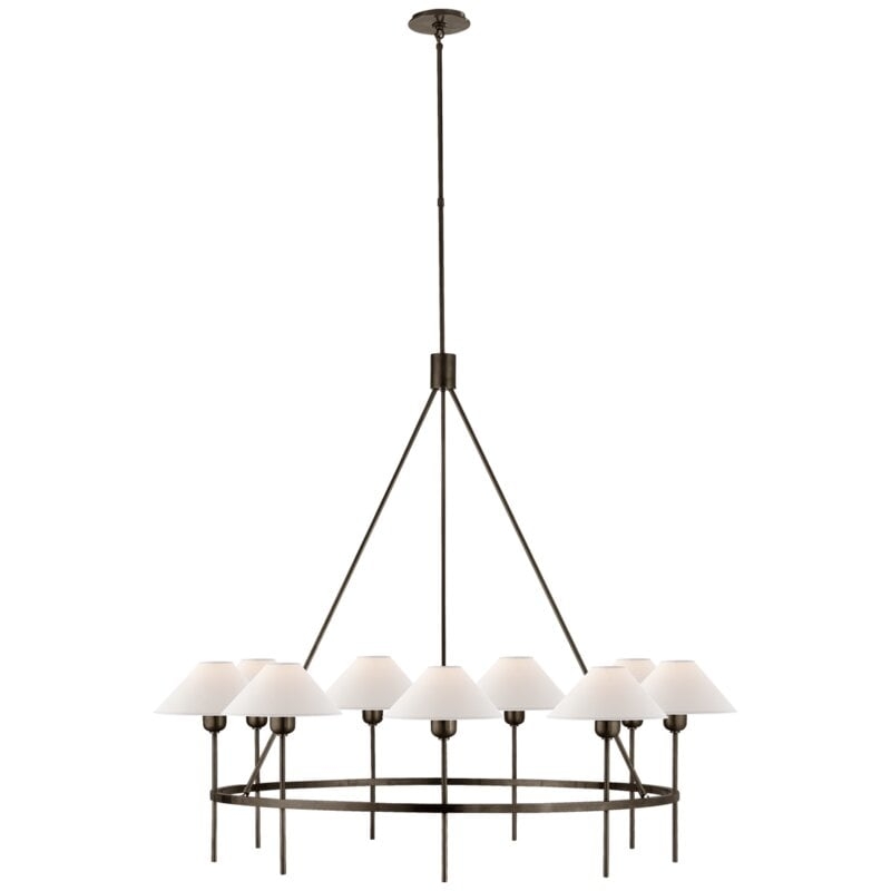 Visual Comfort J. Randall Powers 9 - Light Candle Style Classic / Traditional Chandelier Finish: Bronze - Image 0