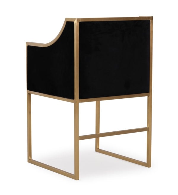 Eleanor Black Velvet Lilly Chair - Image 3