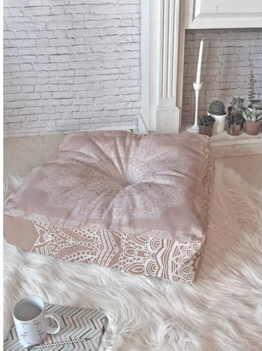 Melbourne Rose Floor Pillow - Image 0