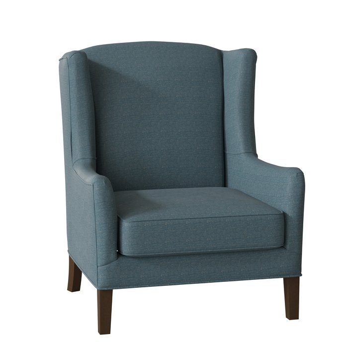 Wolfarth Wingback Chair - Lizzy Prussian - Image 0