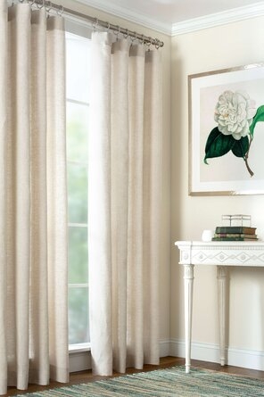 Pine Cone Hill Lush Linen Solid Semi-Sheer Single Curtain Panel - Image 2