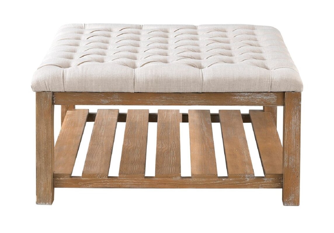 Julianne 36'' Wide Tufted Square Cocktail Ottoman with Storage - Image 3