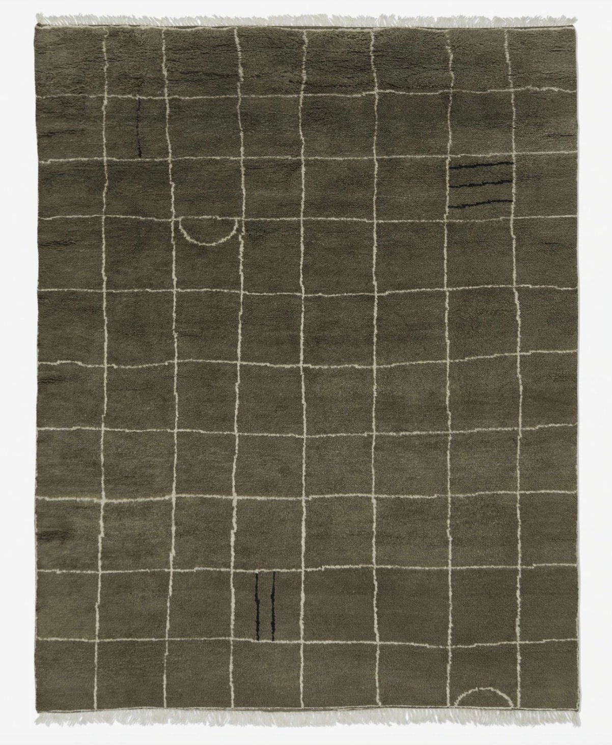 Irregular Grid Hand-Knotted Wool Rug by Sarah Sherman Samuel - Image 0