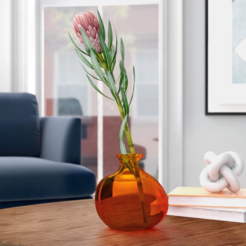 Melvin Modern Bubble Recycled Glass Balloon Vase - Image 1