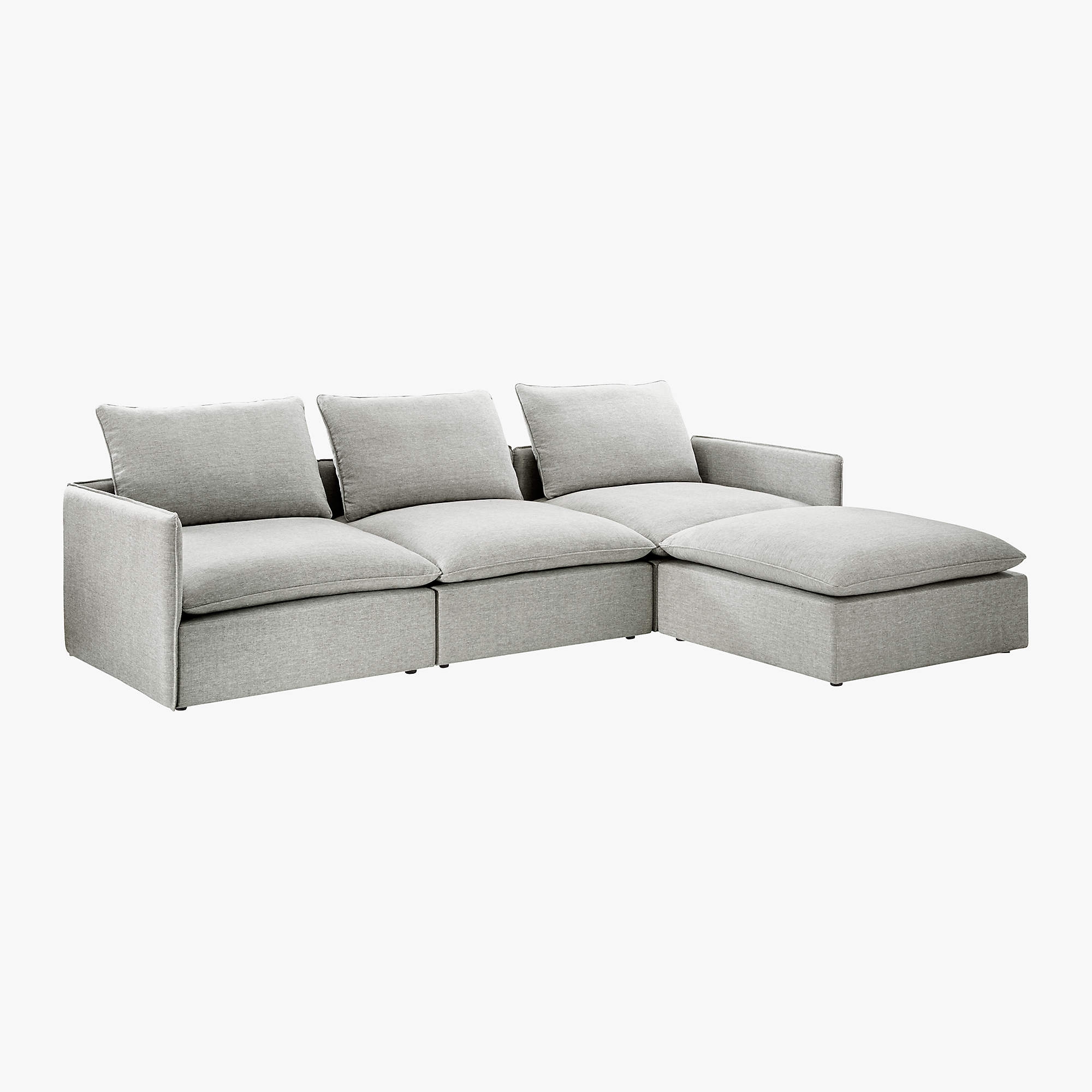 Lumin 4-Piece Sectional Sofa, Bloce Gray - Image 0