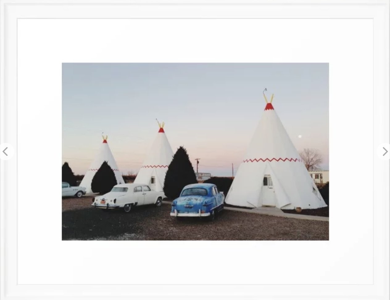 Wigwam Motel Framed Art Print 1,021 by Kevin Russ - 20" x 26"- scoop white - Image 0