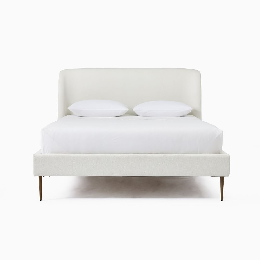 Lana Standard Bed, King, Luxe Boucle, Stone White - Image 4