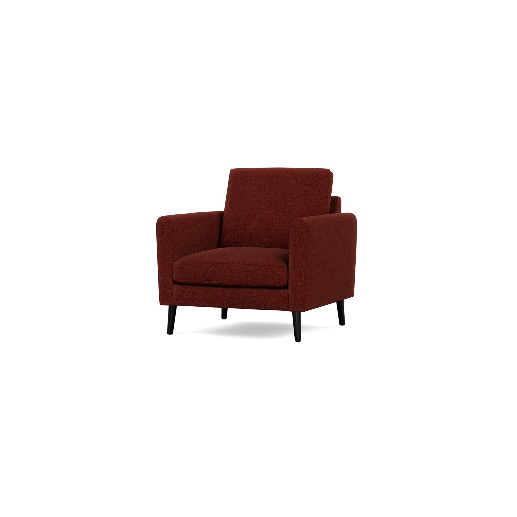 Nomad Armchair in Brick Red, Leg Finish: EbonyLegs - Image 0