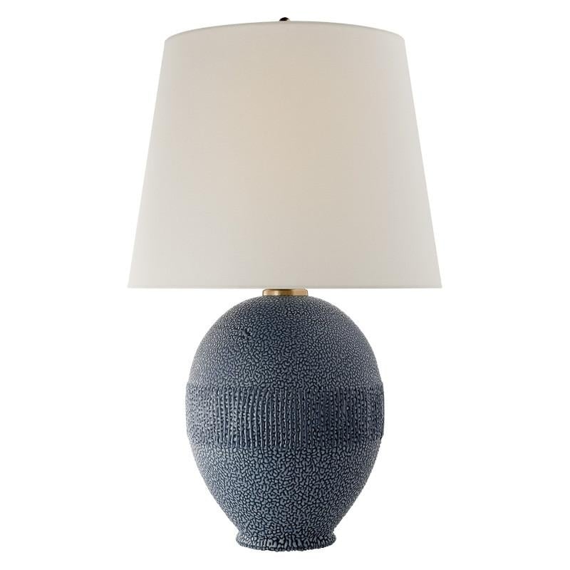 TOULON TABLE LAMP - BEADED BLUE PORCELAIN - Image 0