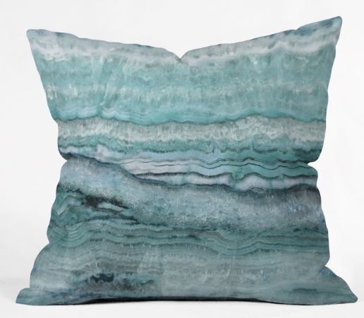 Mystic Stone Aqua Teal Pillow - Image 0