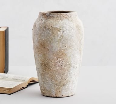 Artisan Handcrafted Terracotta Vase, Urn, Natural - Image 2