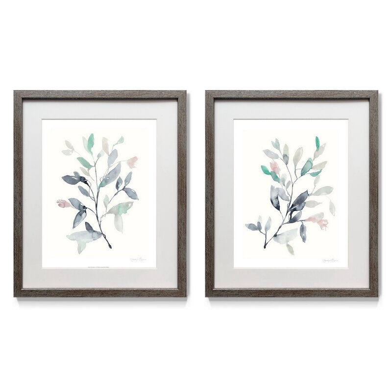 Water Branches I - 2 Piece Picture Frame Painting Print Set on Paper - Image 0