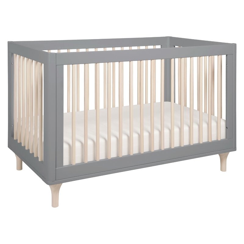 Lolly 3-in-1 Convertible Crib Color: Gray/Washed Natural - Image 1