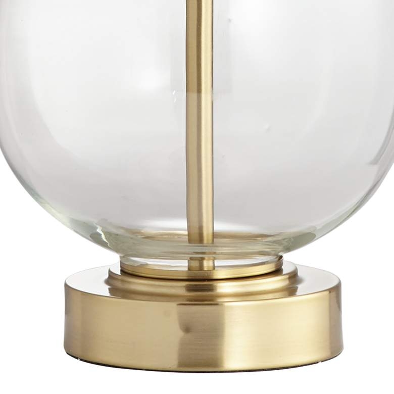 Sophie Glass and Brass Double Shade Table Lamp with USB Port - Style # 66D68 - Image 1