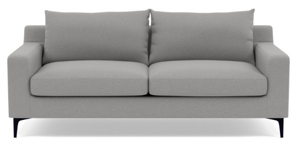 Sloan Sofa - Ash Performance Felt - Matte Black L Leg - 75" - 2 Cushions - Standard Fill - Image 1