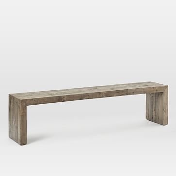 Emmerson Dining Bench 73", Stone Gray Pine - Image 1