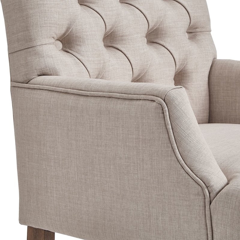 Lila Tufted Linen Upholstered Arm Chair (Each Chair) - Image 2