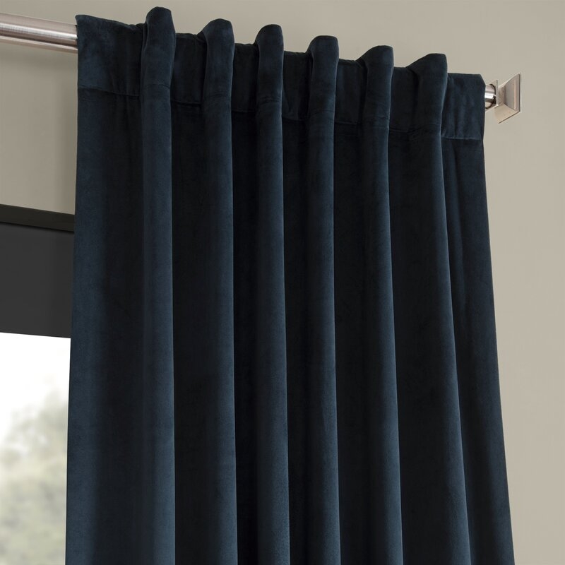 Albert Velvet Solid Blackout Thermal Rod Pocket Single Curtain Panel 120" - Image 4