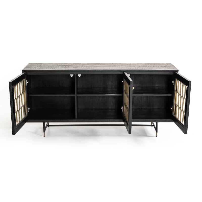 Chan 66'' Wide Acacia Solid Wood Sideboard - Image 1