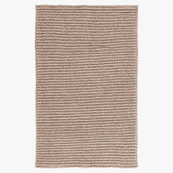 Textured Wool Rug, 5x8', Oatmeal - Image 0