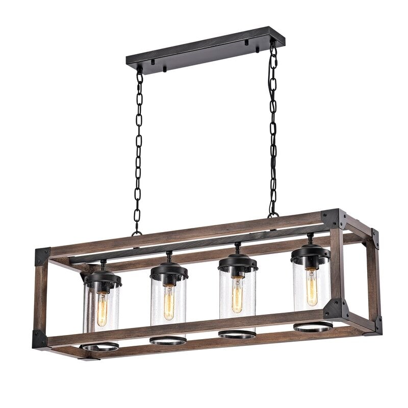 Ellenton 4 - Light Chandelier with Wrought Iron Accents - Image 1