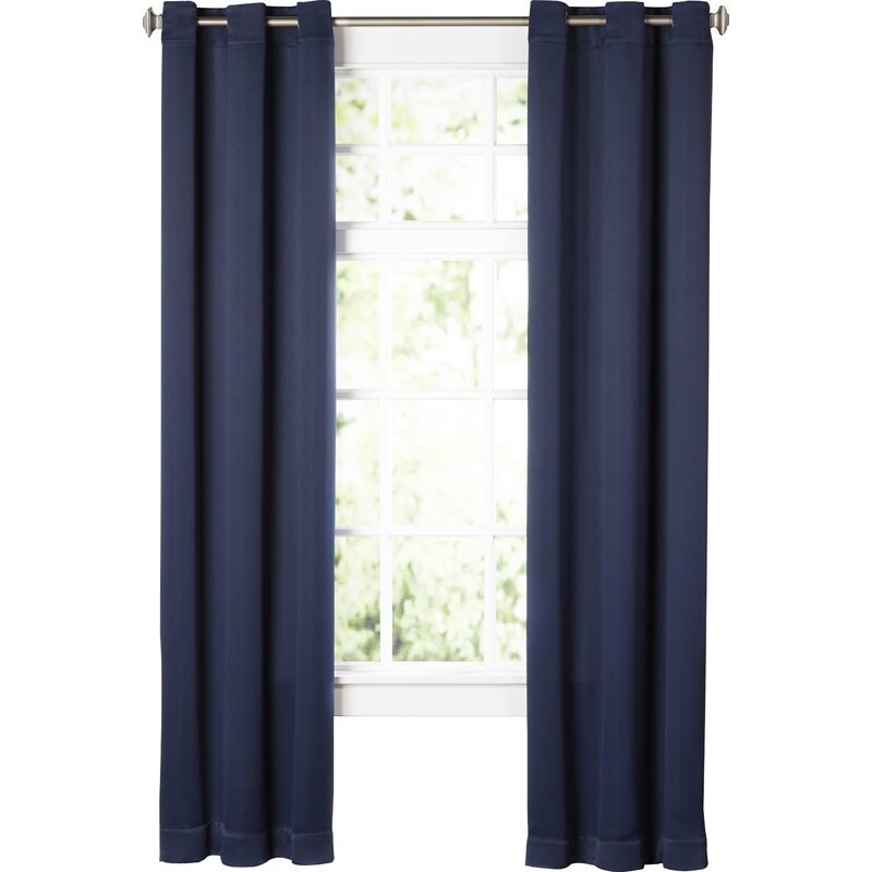 Traditional Bedroom Design Shop the Look  by Lionsgate Design in Classic Dr.    Wayfair Basics Solid Blackout Grommet Single Curtain Panel  Wayfair Basics Solid Blackout Grommet Single Curtain Panel  Wayfair Basics Solid Blackout Grommet Single Curtain Pa - Image 0