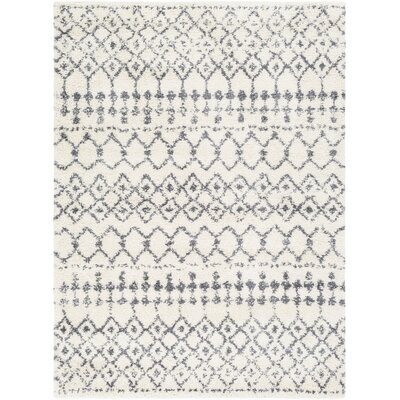 Pittsfield Global-Inspired Gray/White Area Rug - Image 0